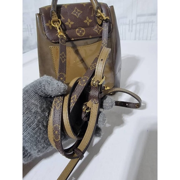 Authentic LOUIS VUITTON Monogram Coated Canvas And Vert Bronze Vernis Ho… - Picture 15 of 16